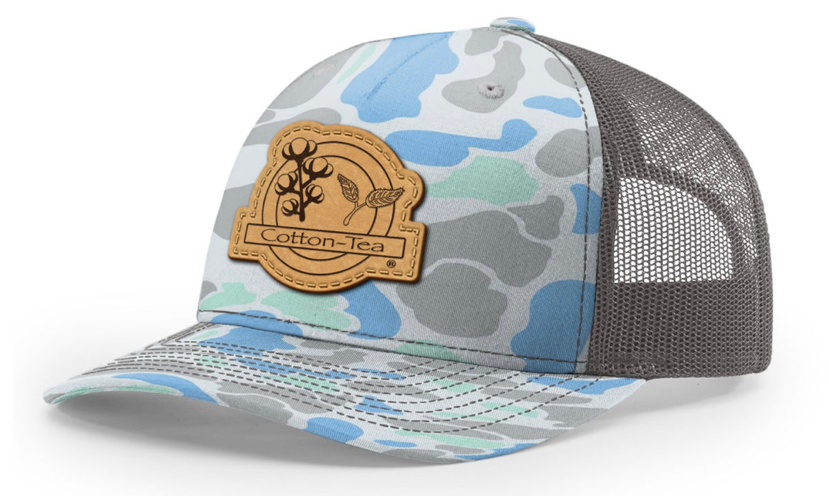 Leather Patch Hat - Richardson 112PFP Saltwater Duck Camo  display picture 2