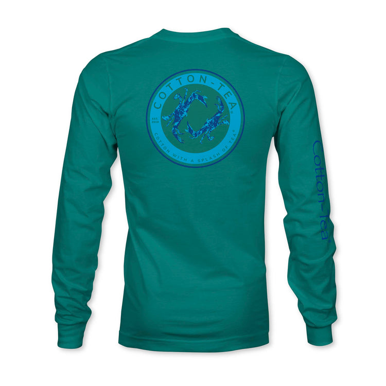 【DAVRILSUPPLY】人気沸騰! BLUE WASHED SCRIPT T-SHIRT 関送込 Dueling Crab Long Sleeve Shirt | Cotton-Tea® - Comfortable