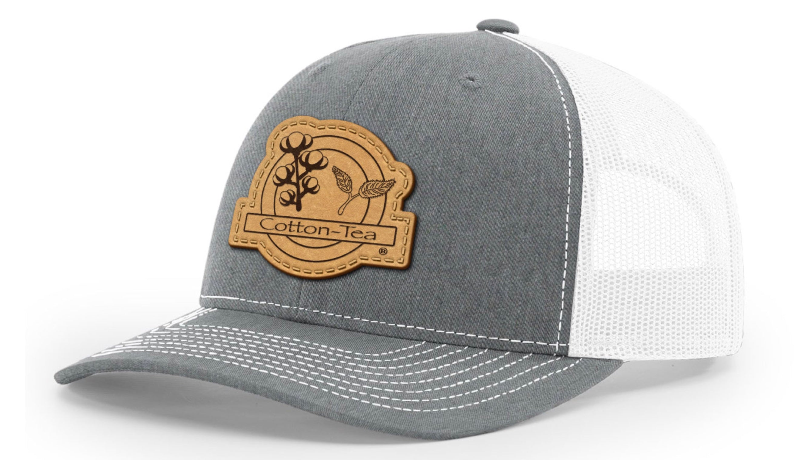 Leather Patch Trucker Hat - Richardson 112 XL | Cotton-Tea® display picture 2