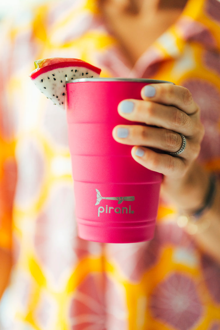 16oz Insulated Stackable Tumbler - Dragon Fruit Fuchsia by Pirani Life